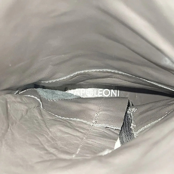 Napoleoni‎ Italy Gray Suede Knee High Boots Size EU 40 Sweater Detail Winter 9.5 - Picture 4 of 10